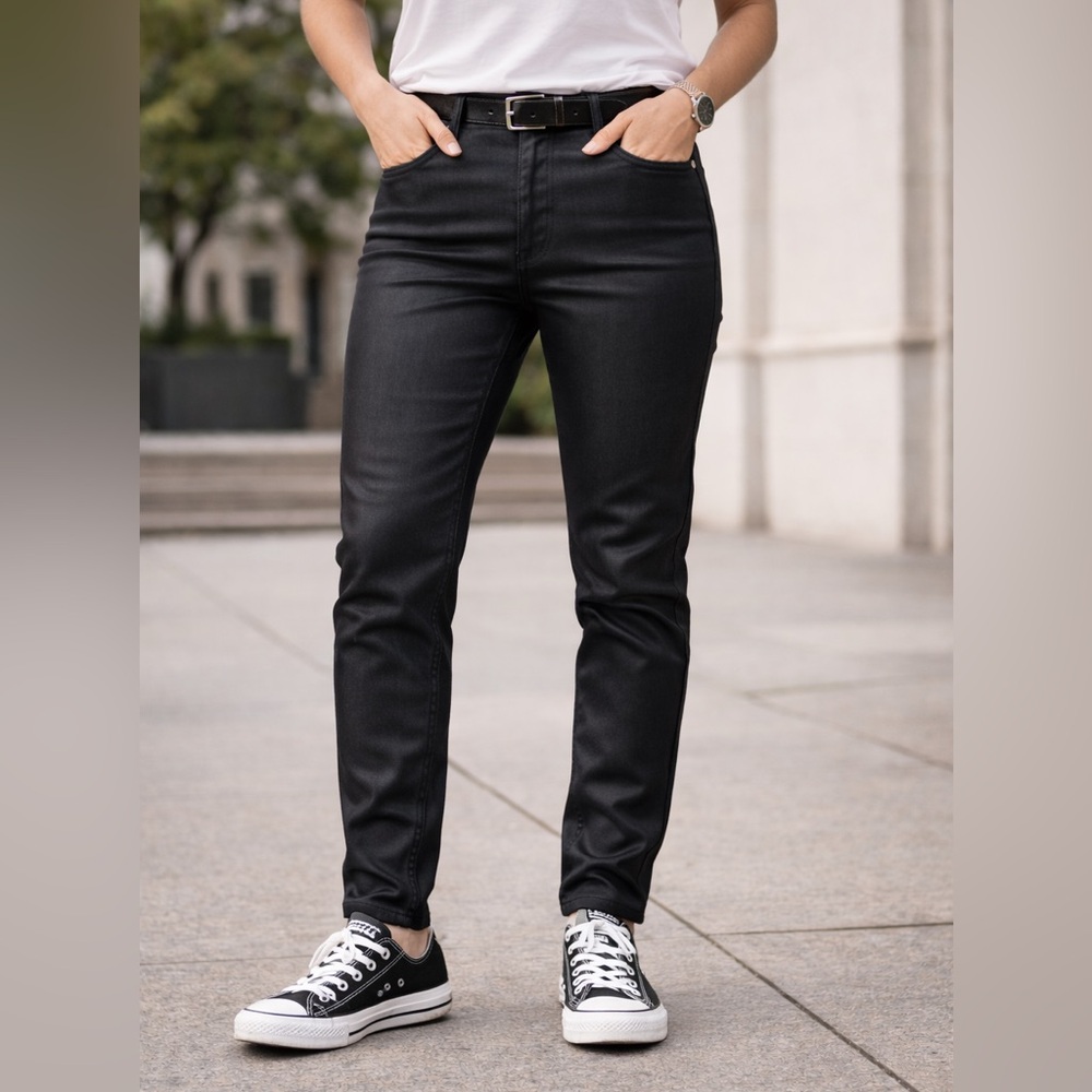 ASOS Denim Black Coated Skinny Jeans – Size 18 (32” Inseam) NWT